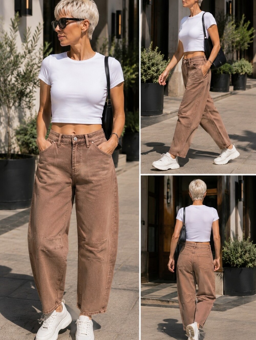Flying Monkey Women's Barrel Jeans in Dusty Brown